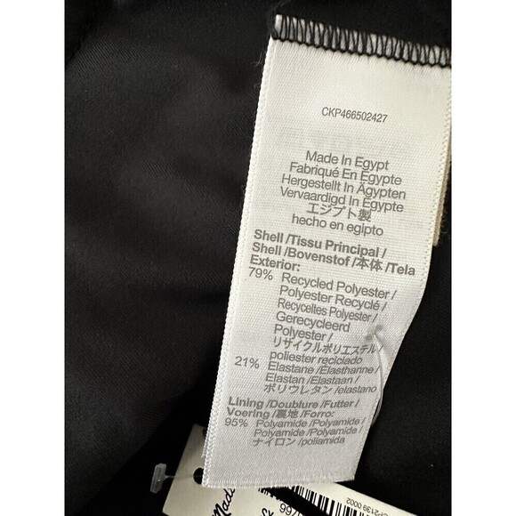 NWT Madewell MWL Flex Square-Neck Sports Bra Black Size XS - Picture 9 of 9